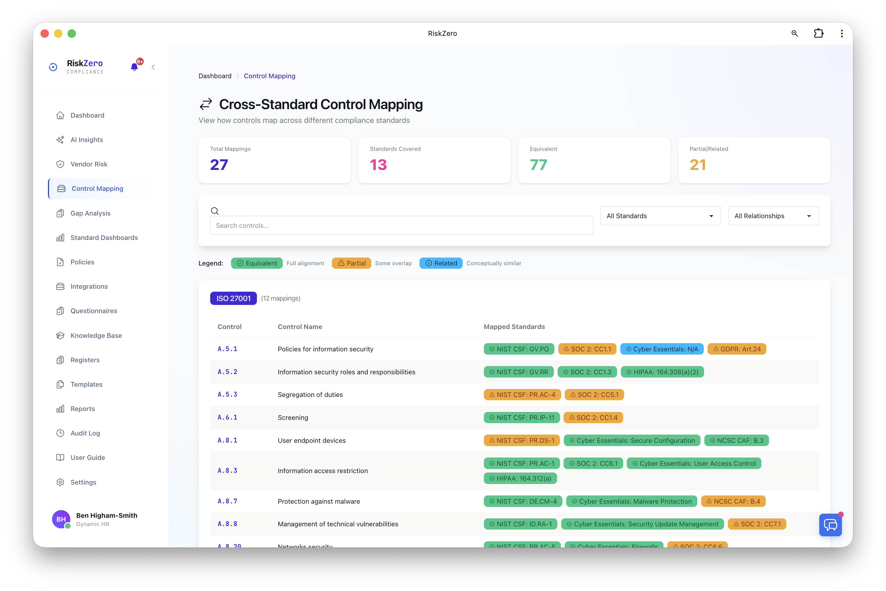 Cross-Standard Mapping