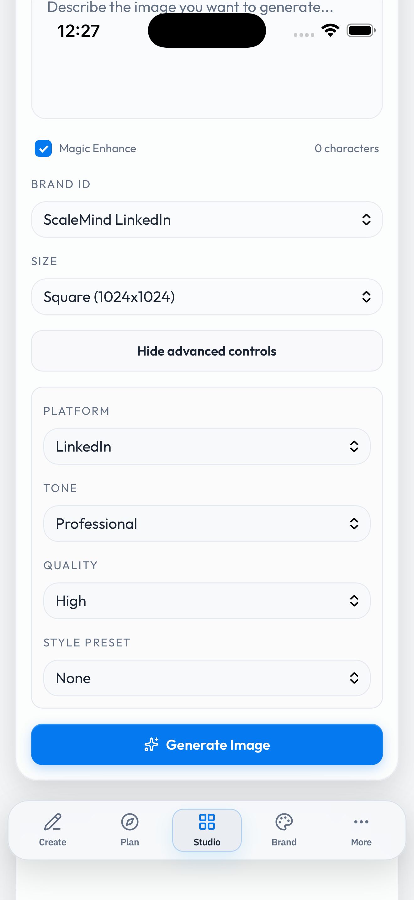 Mosaic Visual Editor with AI image generation